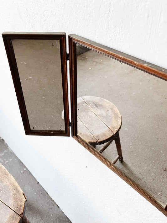 Vintage Tri Fold Mirror