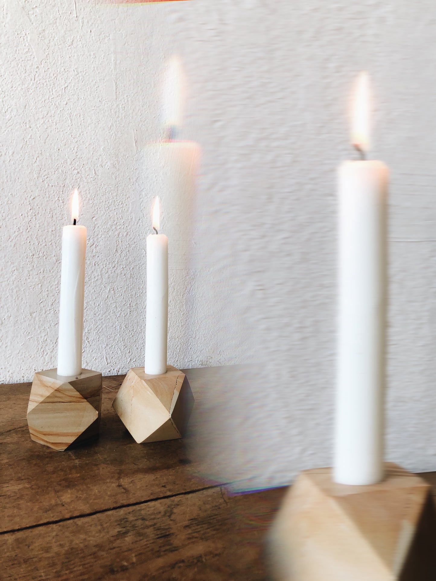 Vintage Italian Stone Candle Holders