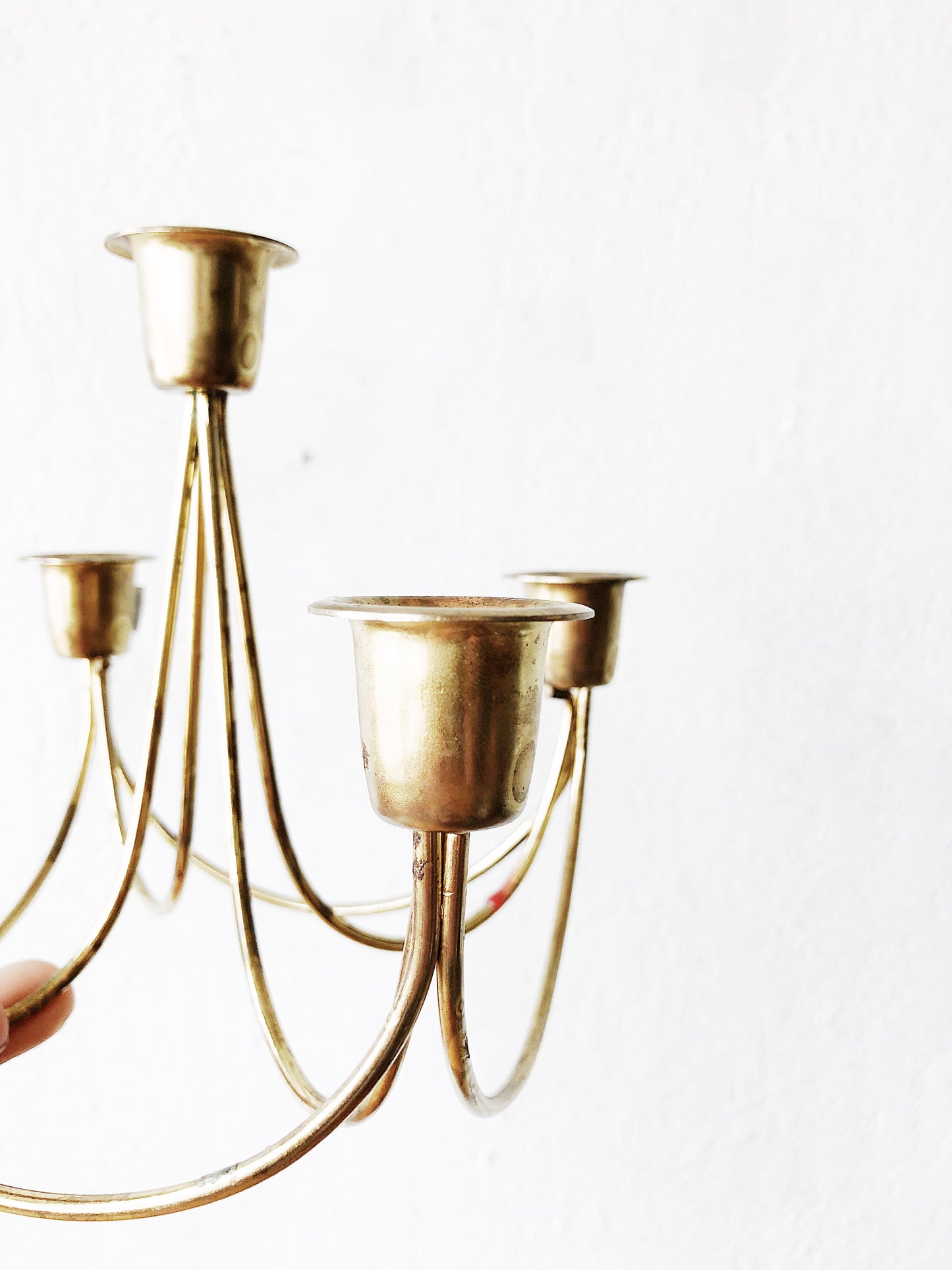 Vintage Mid Century Brass Candelabra