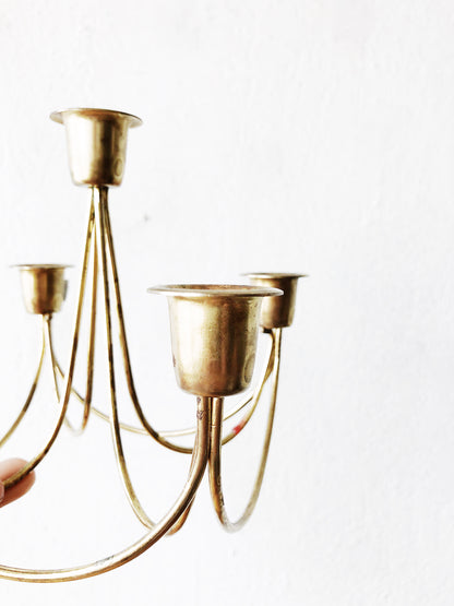 Vintage Mid Century Brass Candelabra