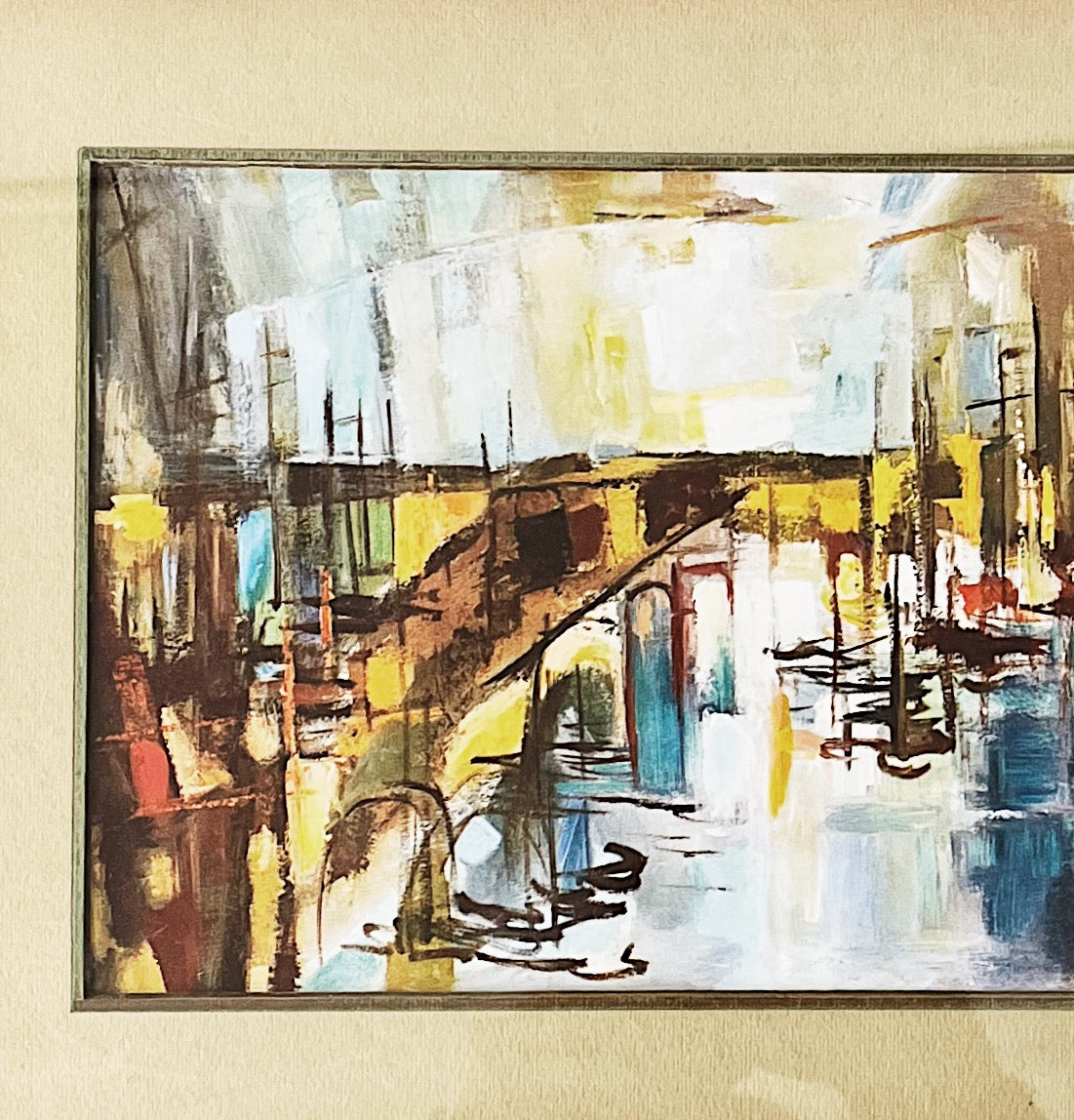 Mid Century Framed Lithograph