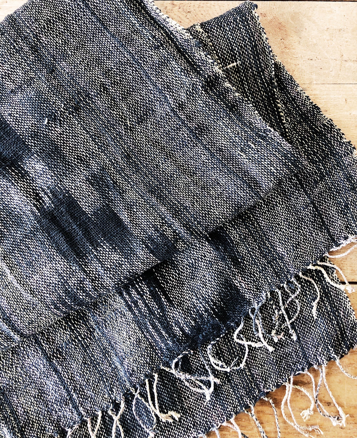 Vintage Homespun Ikat Textile