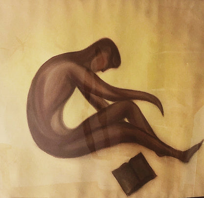 Vintage Original Reader Painting