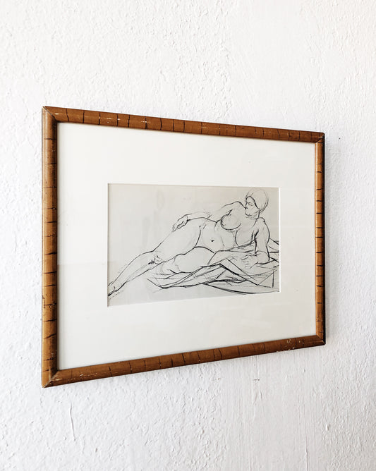 Vintage Mid Century Framed Lithograph