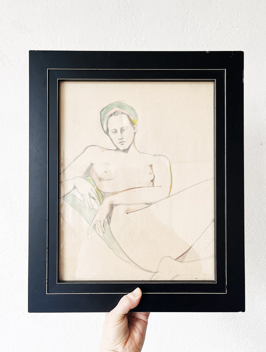 Original Figural Line Drawing