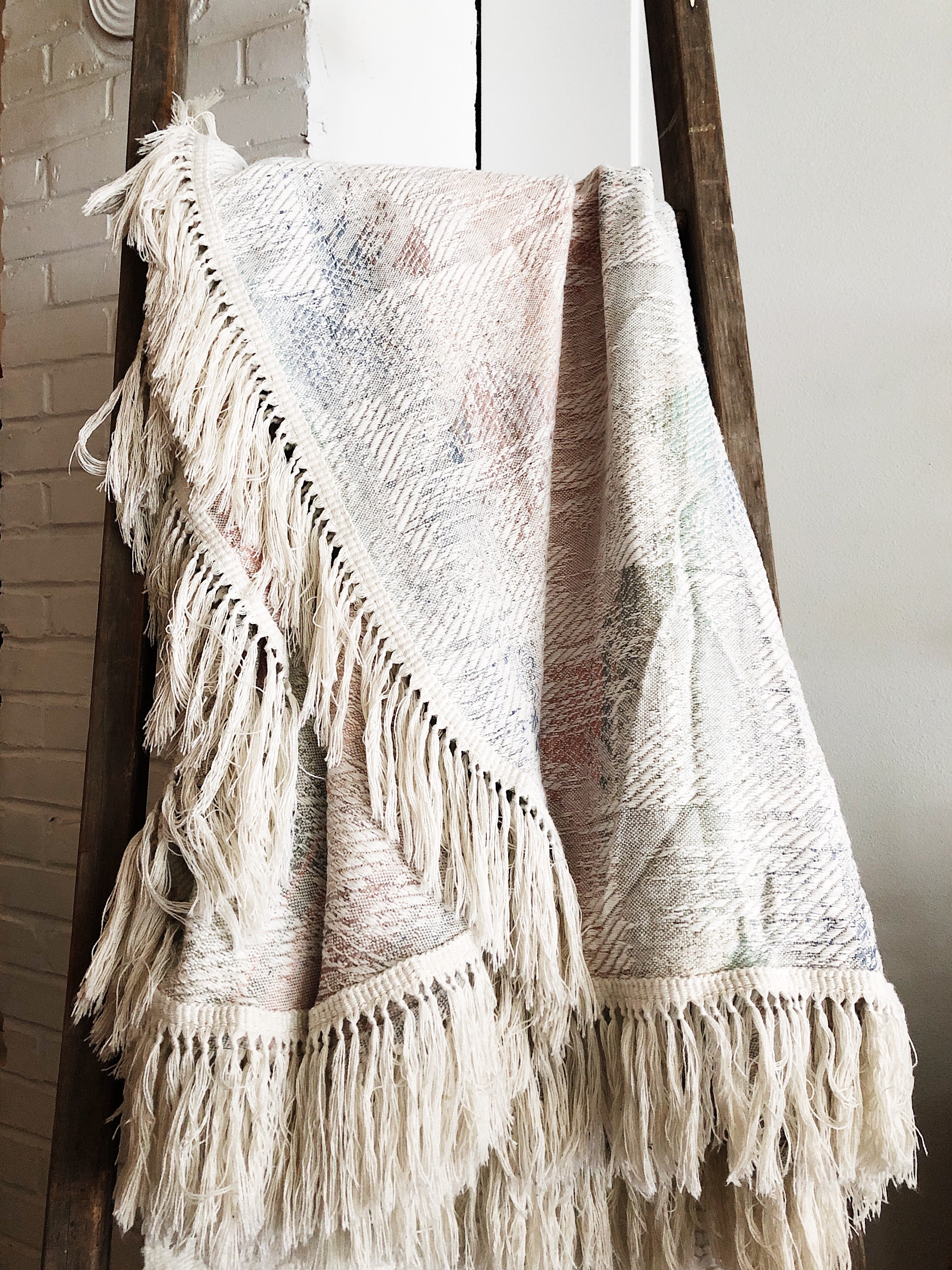 Vintage Fringed Furniture Cover - Thumbnail 2