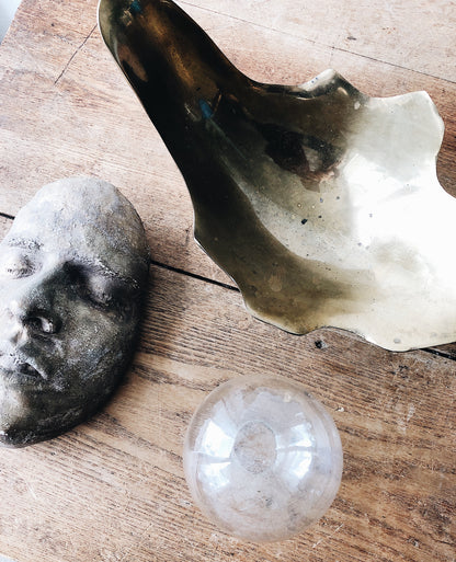 Vintage Brass Sculptural Dish