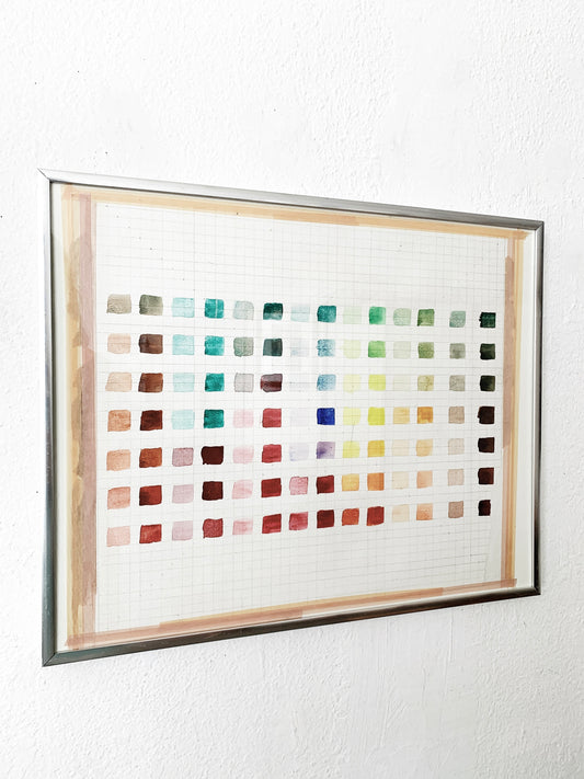 Framed Watercolor Test Sampler