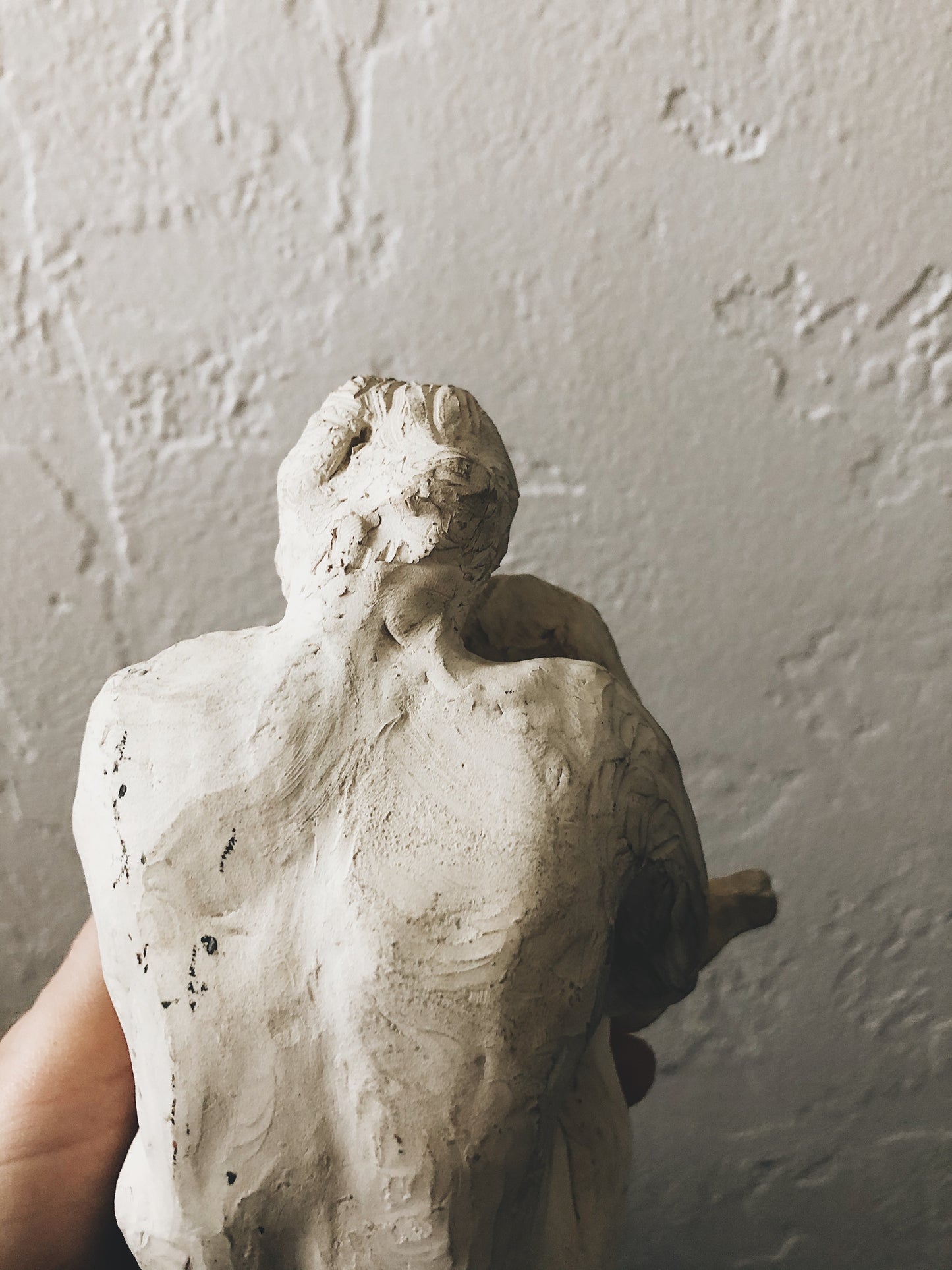Vintage Clay Female Sculpture