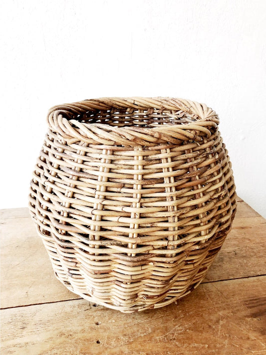 Large Vintage Grapevine Basket