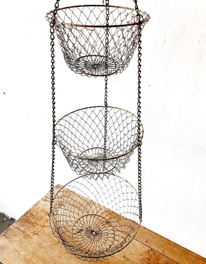 Vintage Brass Mesh Baskets