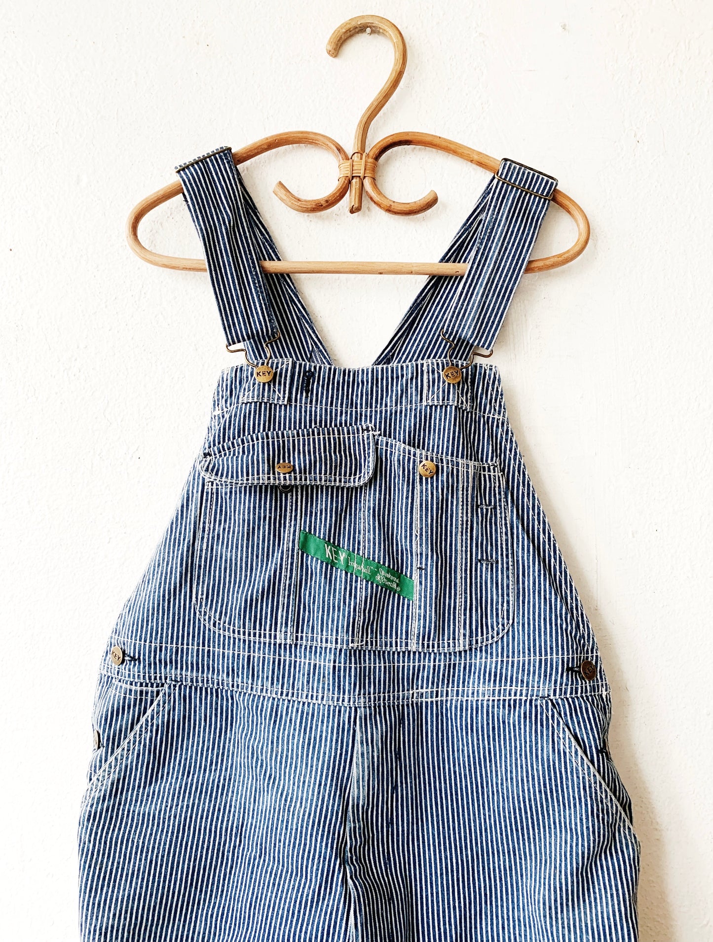 Key Railroad Stripe Overalls