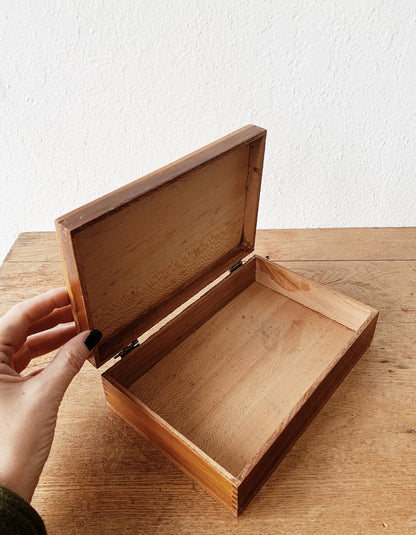Vintage Carved Wood Box