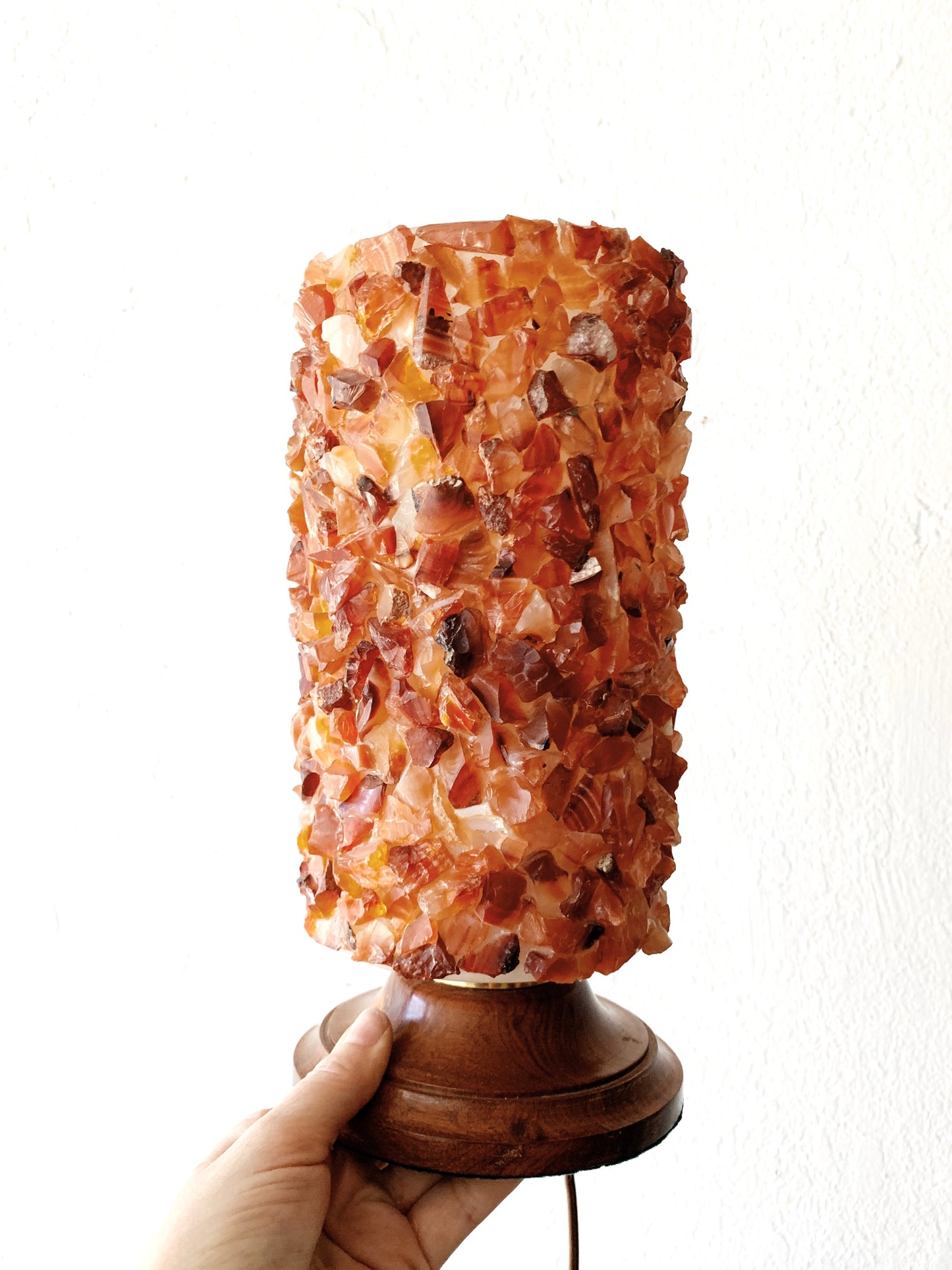 Mid Century Agate Encased Glass Lamp