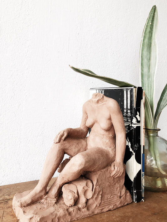 Vintage Handmade Raw Clay Sculpture