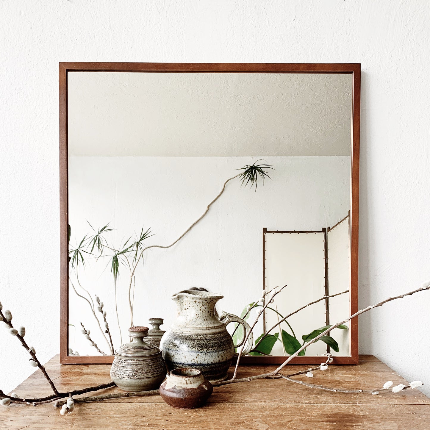 Large Wood Framed Mirror