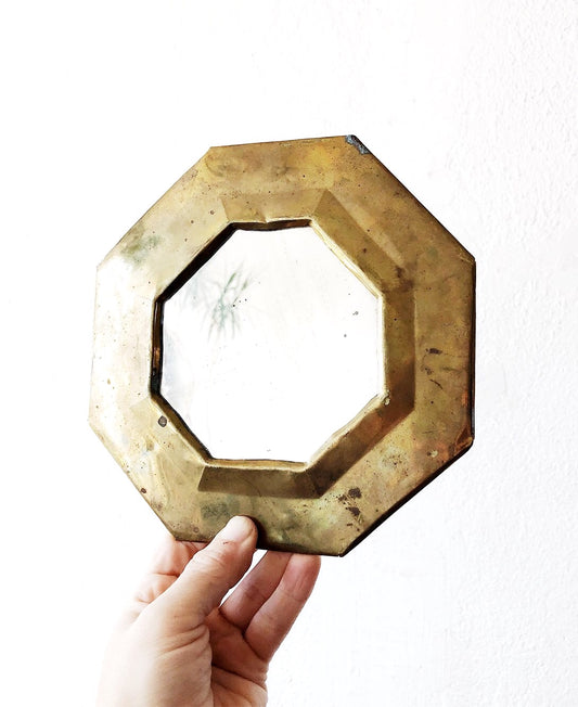Vintage Liquid Brass Mirror