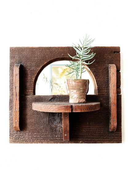 Vintage Handmade Mirror Shelf