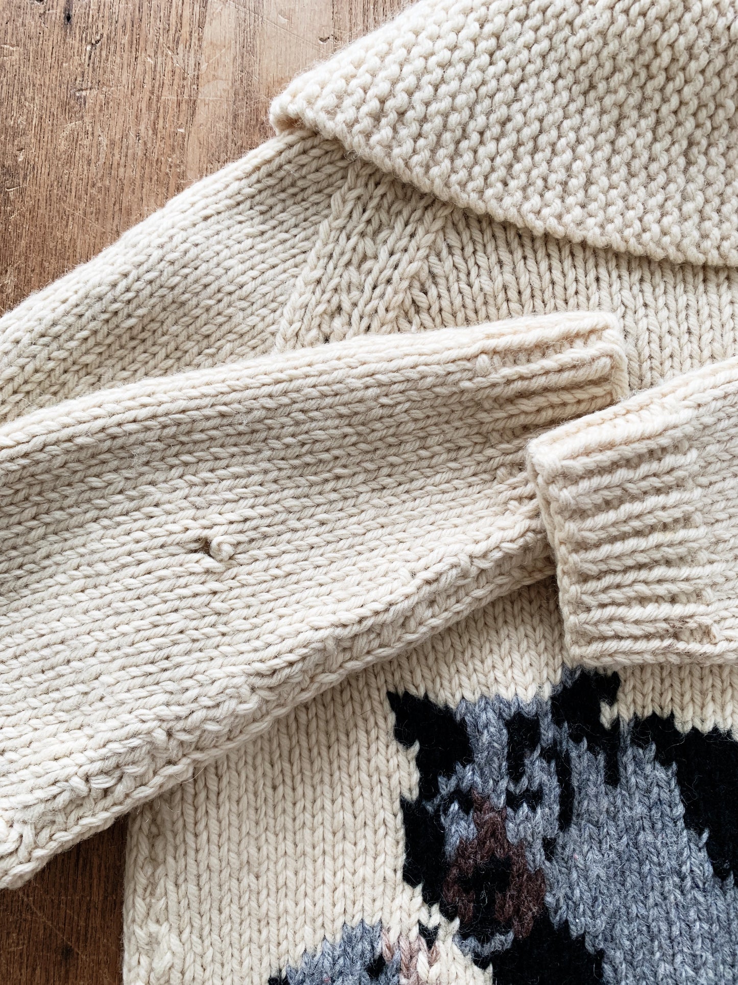 RESERVED Vintage Wool Hand Knot Cardigan