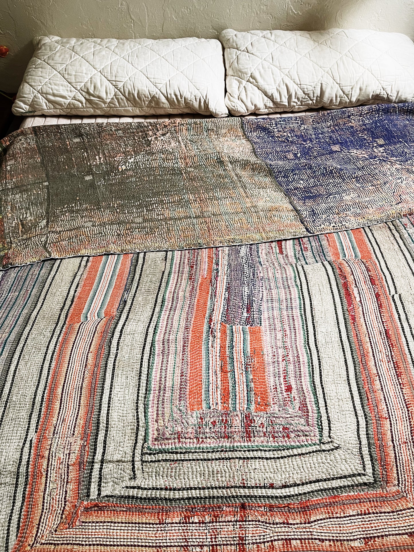 Handmade Cotton Kantha Quilt