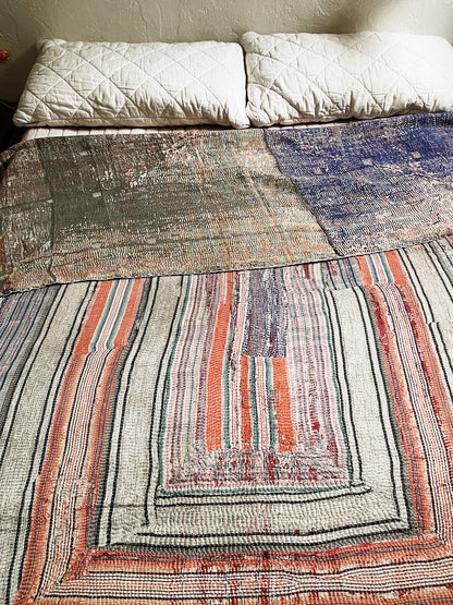 Handmade Cotton Kantha Quilt