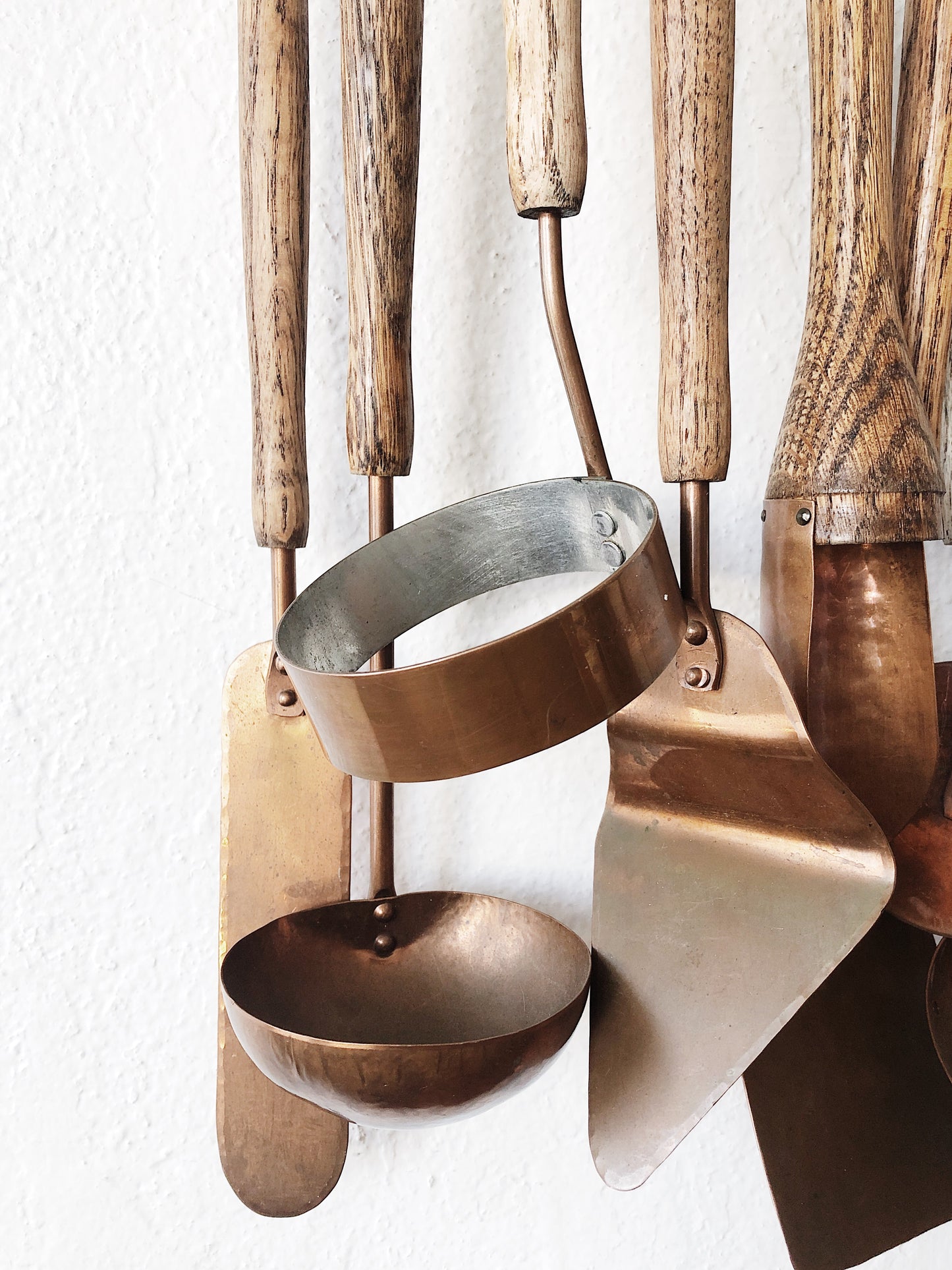 Vintage Copper Utensil Set