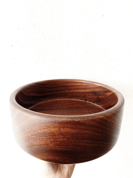 Mid Century Large Wood Salad Bowl