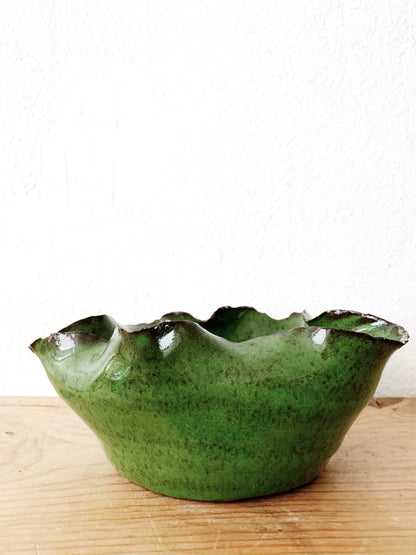 Wavy Edge Handmade Pottery Bowl