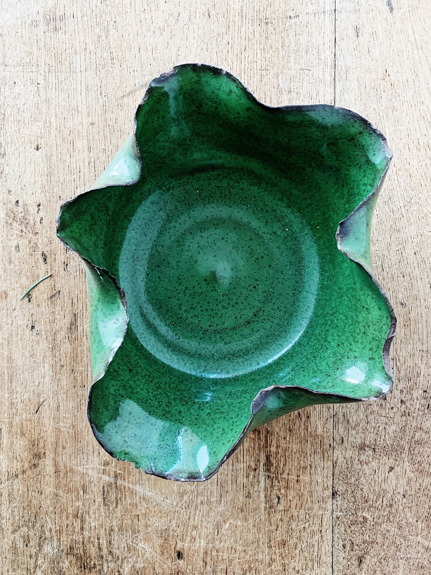 Wavy Edge Handmade Pottery Bowl