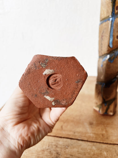 Handmade Studio Drip Pottery Pair