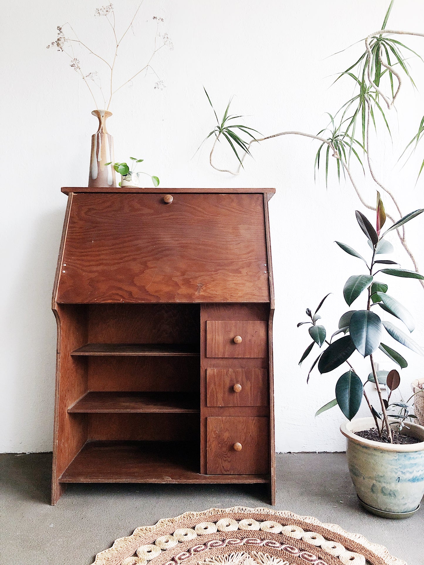 Vintage Handmade Secretary Desk