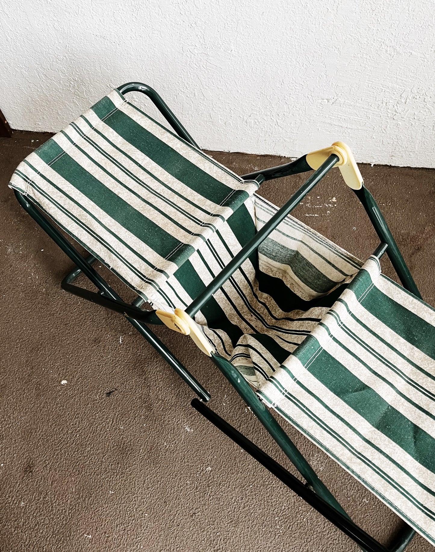 Vintage Folding Double Camp Stool