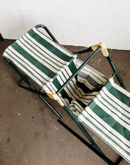 Vintage Folding Double Camp Stool