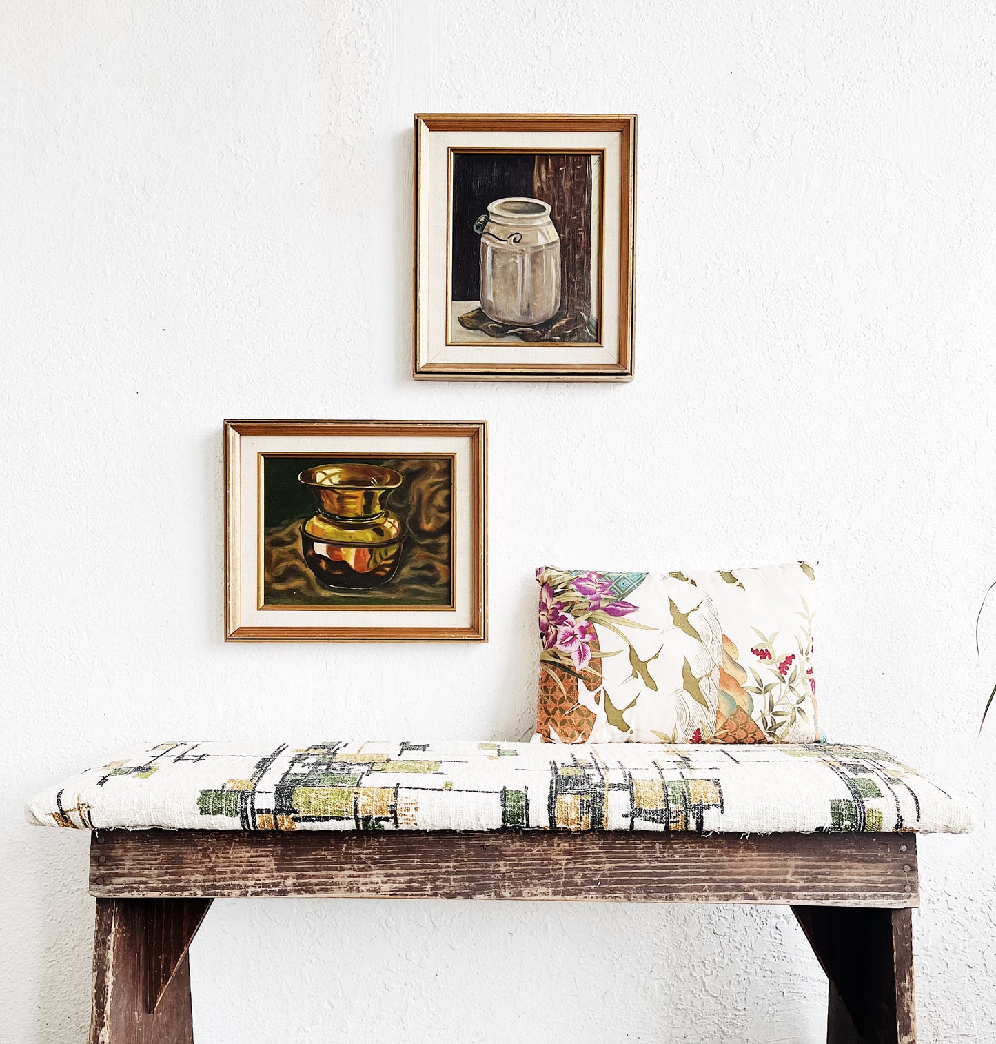 Reversible Vintage Silk Pillow