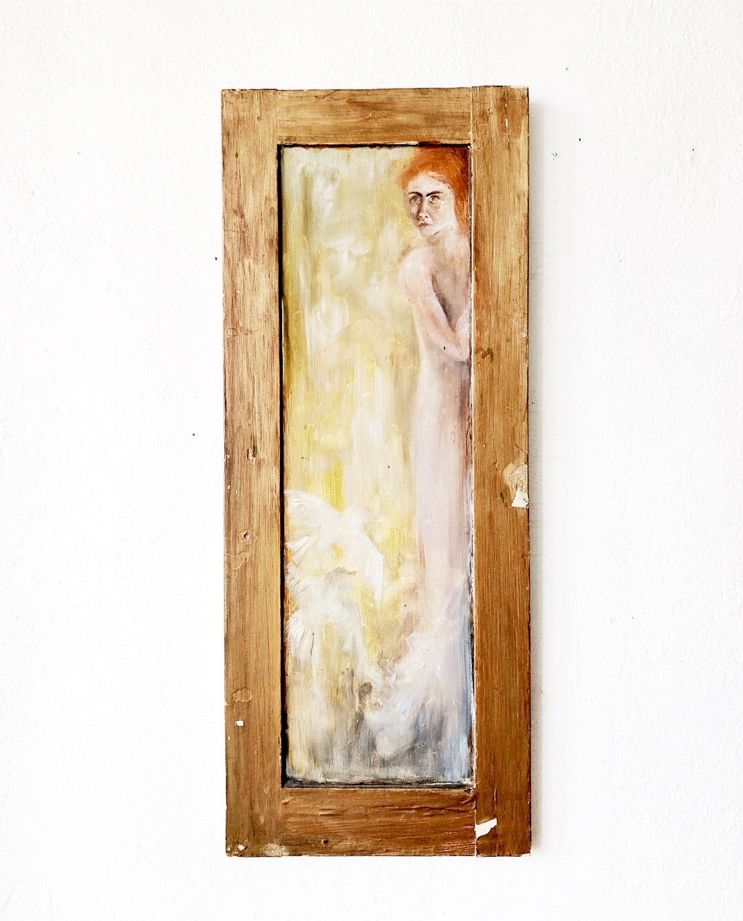 Vintage Ghostly Panel Painting