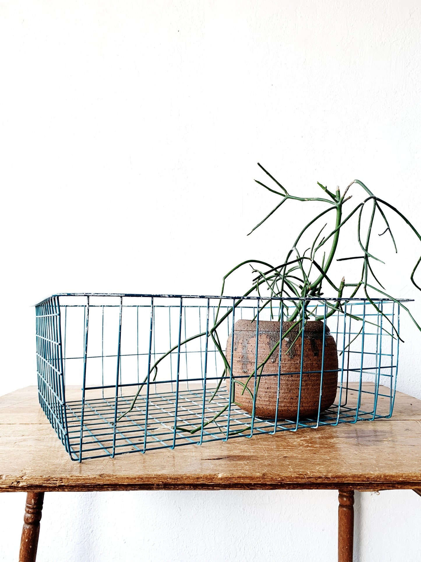 Large Vintage Metal Basket