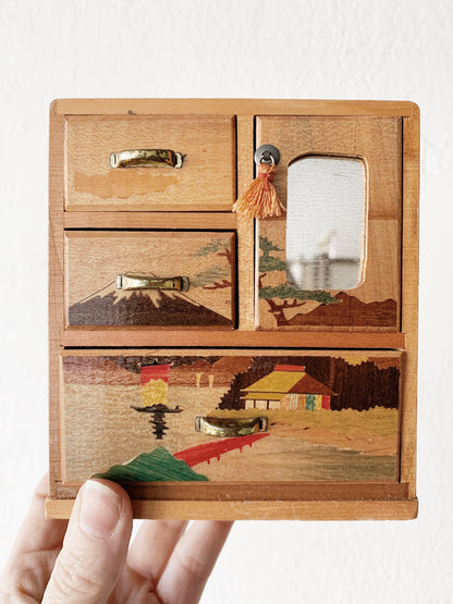 Mini Vintage Wood Hutch Japan