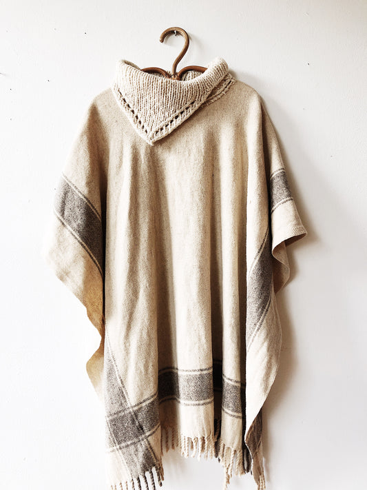 Vintage Wool Blanket Poncho