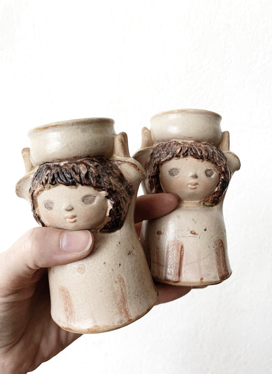 Mid Century Ceramic Candle Holder or Vase Japan