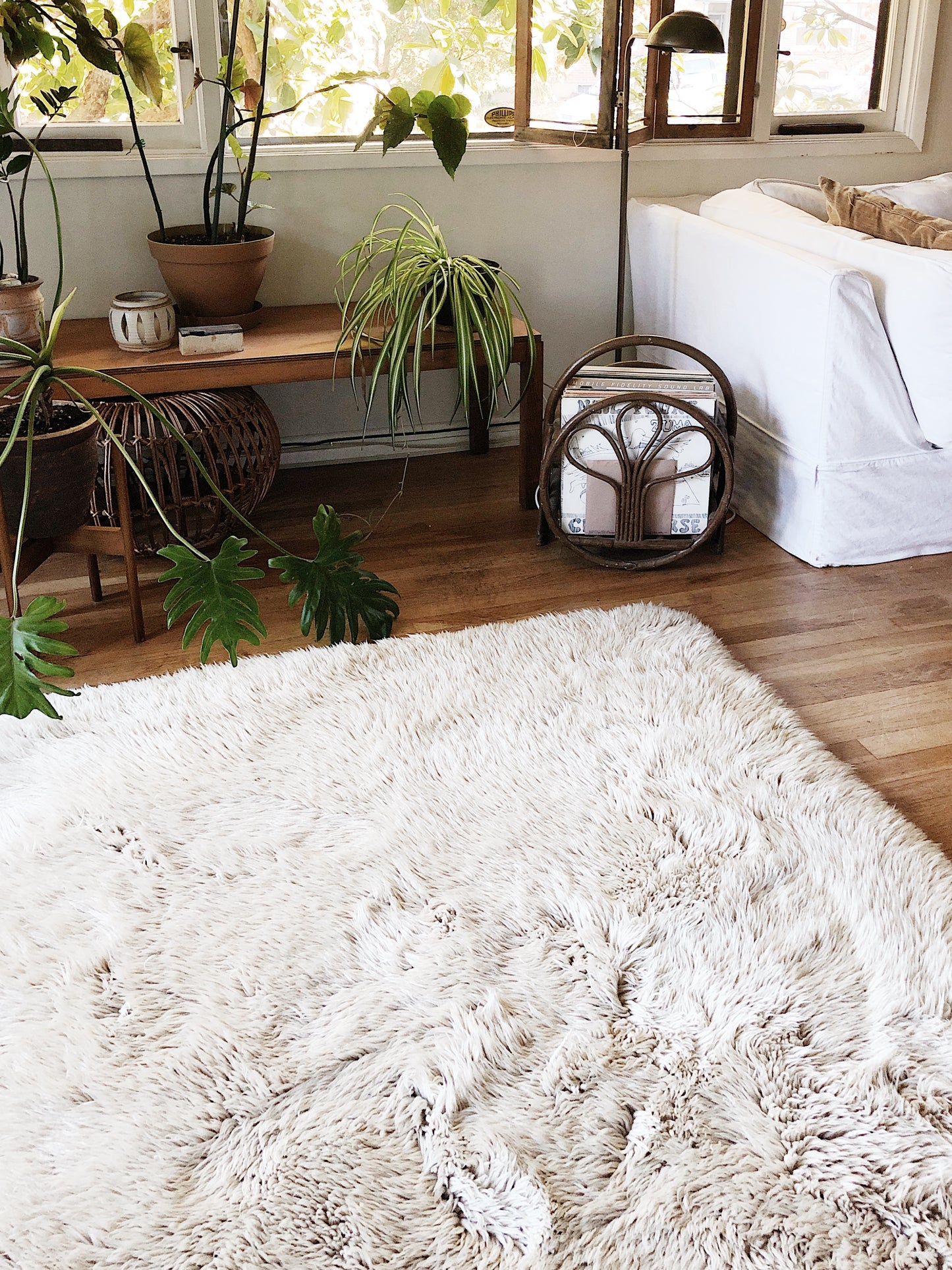 RESERVED SARAH Vintage Wool Flokati Rug
