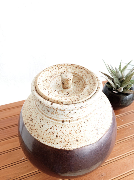 Large Handmade Pottery Canister
