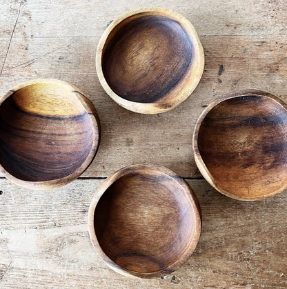 Set of Vintage Wood Bowls