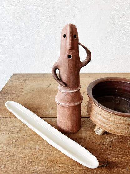 Whimsical Clay Figurine/Luminary