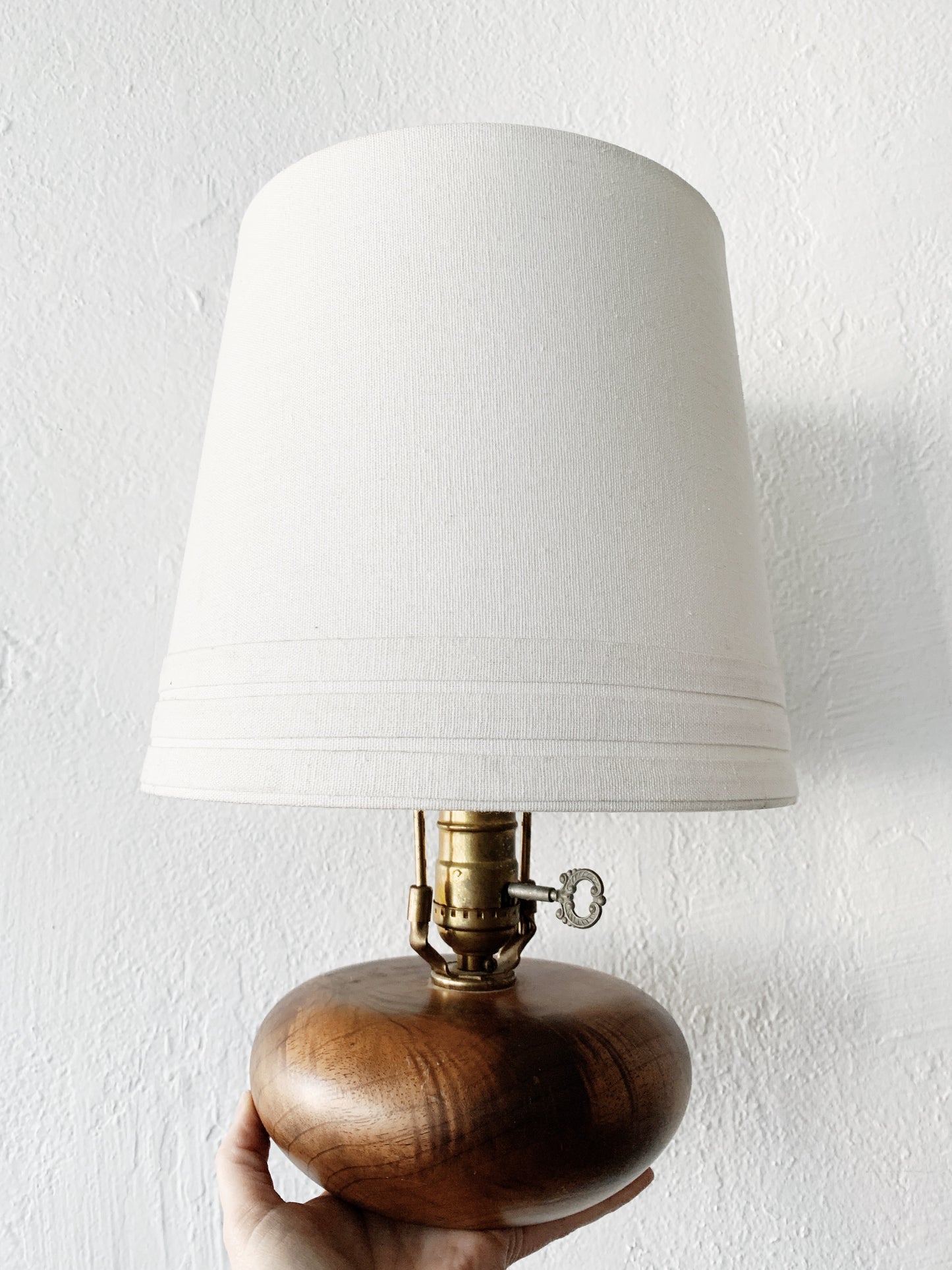 1940’s Handmade Wood Orb Lamp