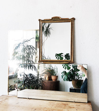Vintage Wood Framed Mirror