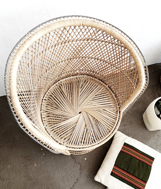 Vintage Wicker Barrel Chair