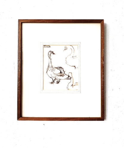 Vintage Framed Drawing