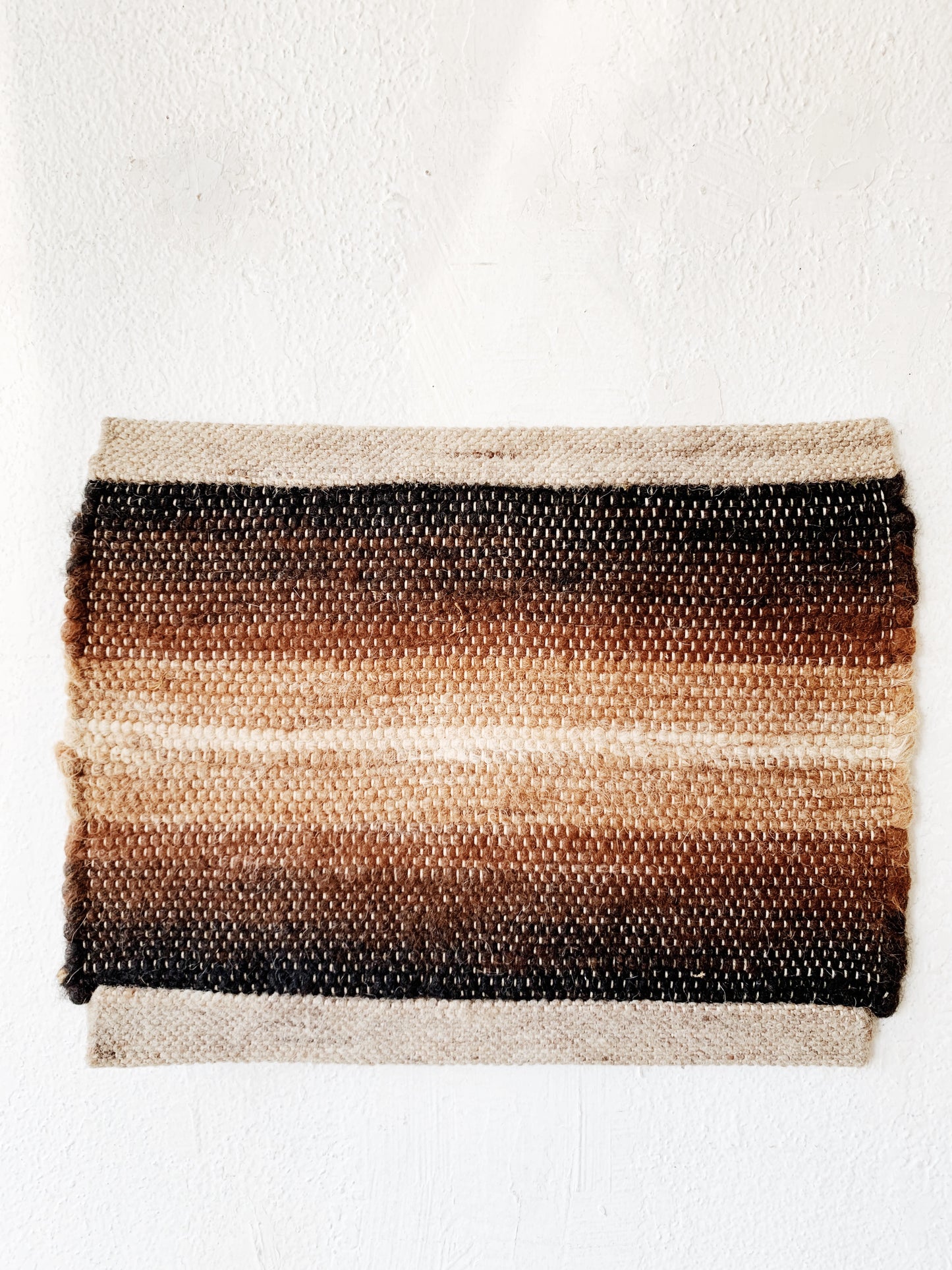 Chunky Vintage Wool Fiber Art / Mat