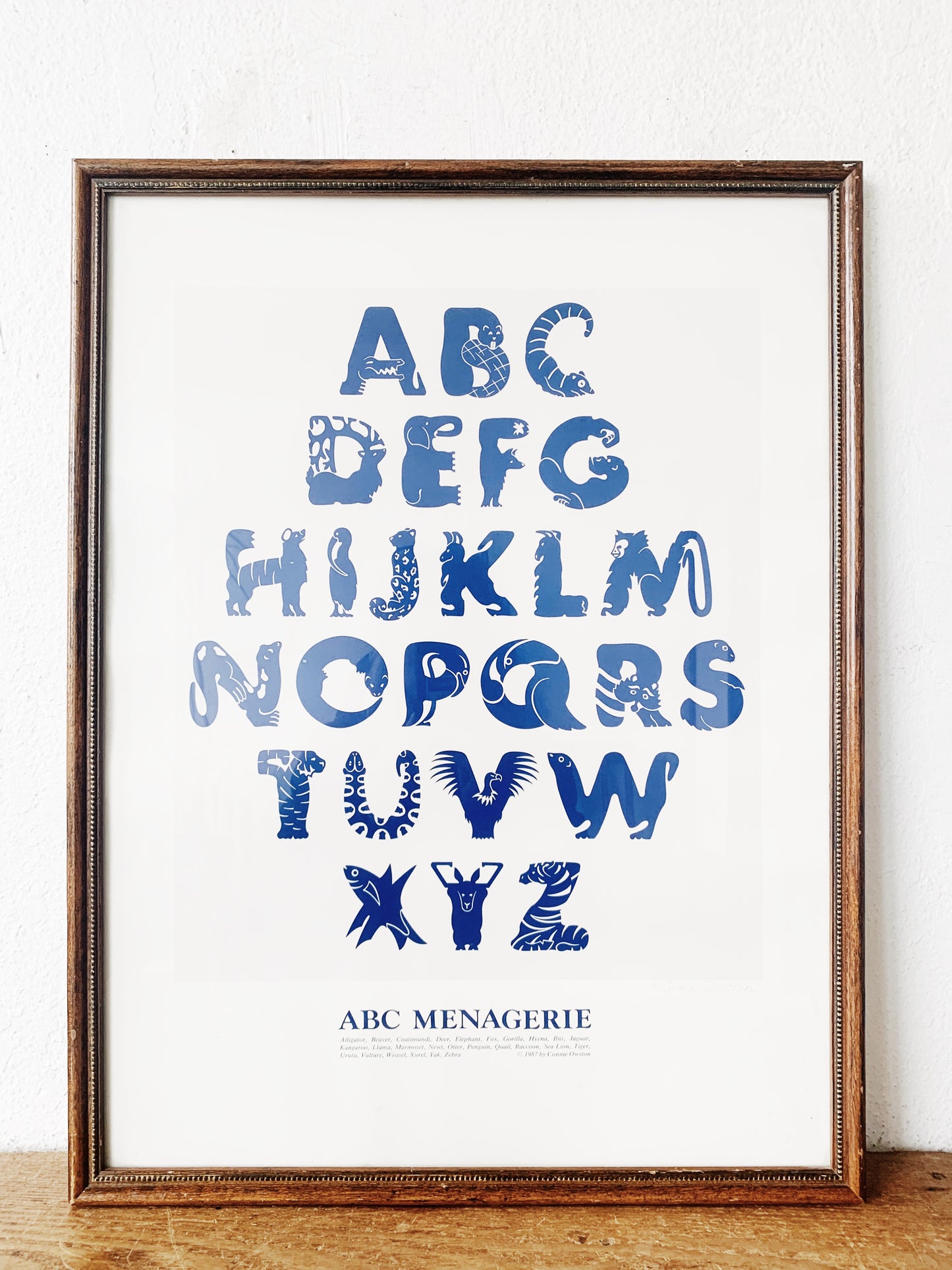 Vintage ABC Menagerie Framed Print