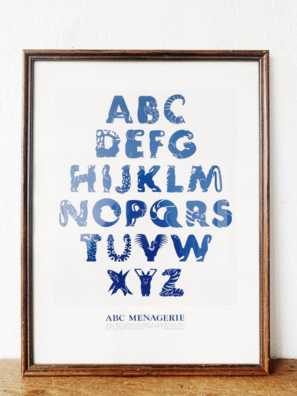 Vintage ABC Menagerie Framed Print